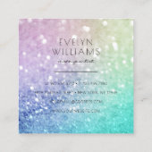 ホログラフィかわいらしックグリッターグラマガーリーラス スクエア名刺 (裏面)