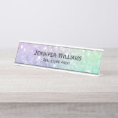 ホログラフィかわいらしックグリッターグラマガーリーラス デスクネームプレート (正面)