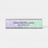 ホログラフィかわいらしックグリッターグラマガーリーラス デスクネームプレート (正面)