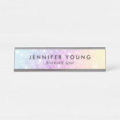 ホログラフィかわいらしックグリッターグラマガーリーラス デスクネームプレート (正面)