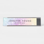 ホログラフィかわいらしックグリッターグラマガーリーラス デスクネームプレート (正面)