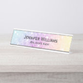 ホログラフィかわいらしックグリッターグラマガーリーラス デスクネームプレート (正面)