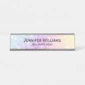 ホログラフィかわいらしックグリッターグラマガーリーラス デスクネームプレート (正面)