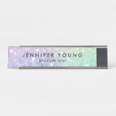 ホログラフィかわいらしックグリッターグラマガーリーラス デスクネームプレート (正面)