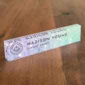 ホログラフィかわいらしックグリッターグラマガーリーラス デスクネームプレート (側面)