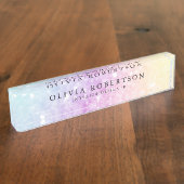 ホログラフィかわいらしックグリッターグラマガーリーラス デスクネームプレート (側面)