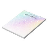 ホログラフィかわいらしックグリッターグラマガーリーラス ノートパッド (回転)