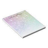 ホログラフィかわいらしックグリッターグラマガーリーラス ノートパッド (アングル)