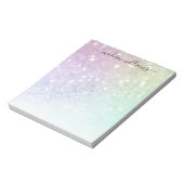 ホログラフィかわいらしックグリッターグラマガーリーラス ノートパッド (回転)