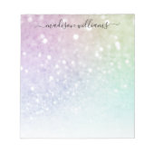 ホログラフィかわいらしックグリッターグラマガーリーラス ノートパッド (正面)