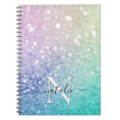ホログラフィかわいらしックグリッターグラマガーリーラス ノートブック (正面)