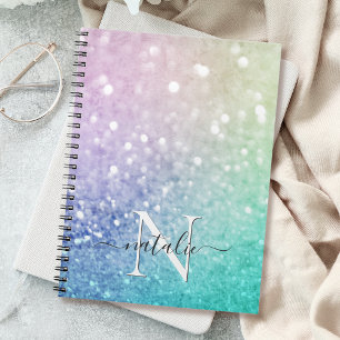 ホログラフィかわいらしックグリッターグラマガーリーラス ノートブック