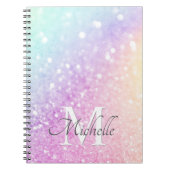 ホログラフィかわいらしックグリッターグラマガーリーラス ノートブック (正面)