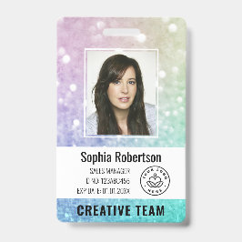 ホログラフィかわいらしックグリッターグラマガーリーラス バッジ