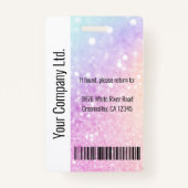 ホログラフィかわいらしックグリッターグラマガーリーラス バッジ (裏面)