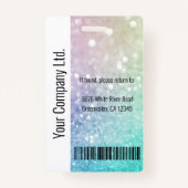 ホログラフィかわいらしックグリッターグラマガーリーラス バッジ (裏面)