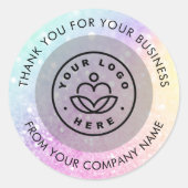 ホログラフィかわいらしックグリッターグラマガーリーラス ラウンドシール (正面)