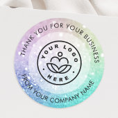 ホログラフィかわいらしックグリッターグラマガーリーラス ラウンドシール