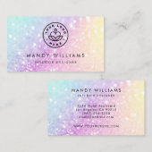 ホログラフィかわいらしックグリッターグラマガーリーラス 名刺 (正面/裏面)