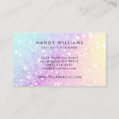 ホログラフィかわいらしックグリッターグラマガーリーラス 名刺 (裏面)