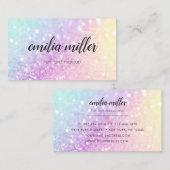 ホログラフィかわいらしックグリッターグラマガーリーラス 名刺 (正面/裏面)