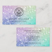 ホログラフィかわいらしックグリッターグラマガーリーラス 名刺 (正面/裏面)