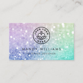 ホログラフィかわいらしックグリッターグラマガーリーラス 名刺