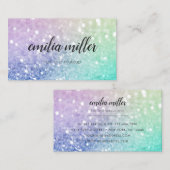 ホログラフィかわいらしックグリッターグラマガーリーラス 名刺 (正面/裏面)