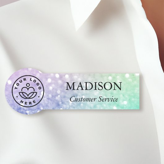 ホログラフィかわいらしックグリッターグラマガーリーラス 名札