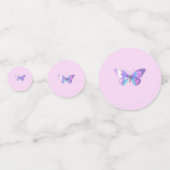 ホログラフィかわいらしックバタフライテーブル紙吹雪 コンフェッティ (正面)