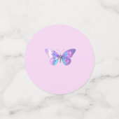 ホログラフィかわいらしックバタフライテーブル紙吹雪 コンフェッティ (スモール正面)