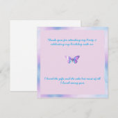 ホログラフィかわいらしックバタフライフラットサンキューカード サンキューカード (正面/裏面)