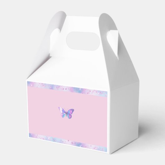 ホログラフィかわいらしックバタフライボックス フェイバーボックス (正面サイド)