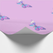 ホログラフィかわいらしックバタフライラッピング紙 ラッピングペーパー (角)
