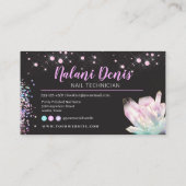 ホログラフィかわいらしック結晶グリッター爪、 ネイル 名刺 (裏面)