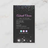 ホログラフィかわいらしック結晶グリッター爪、 ネイル 名刺 (裏面)