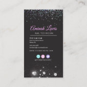 ホログラフィかわいらしック結晶グリッター爪、 ネイル 名刺 (裏面)