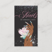 ホログラフィかわいらしック結晶グリッター爪、 ネイル