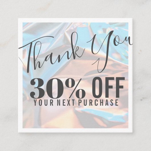 ホログラフィインスパイアックビジネス割引カード スクエア名刺 (正面)