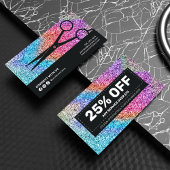 ホログラフィエレガントックきらめくグリッターヘアスタイリスト 割引カード