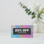 ホログラフィエレガントックきらめくグリッターヘアスタイリスト 割引カード (スタンド正面)