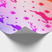 ホログラフィエレガントックのクリスマスのトナカイ模様 ラッピングペーパー (角)