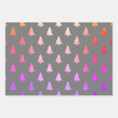 ホログラフィエレガントックのクリスマスツリーパターン ラッピングペーパーシート (正面3)