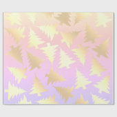 ホログラフィエレガントックのクリスマスツリーパターン ラッピングペーパー (フラット)