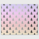 ホログラフィエレガントックのクリスマスツリーパターン ラッピングペーパー (フラット)