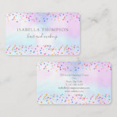 ホログラフィエレガントックの虹の輝き 名刺 (正面/裏面)