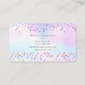 ホログラフィエレガントックの虹の輝き 名刺 (裏面)