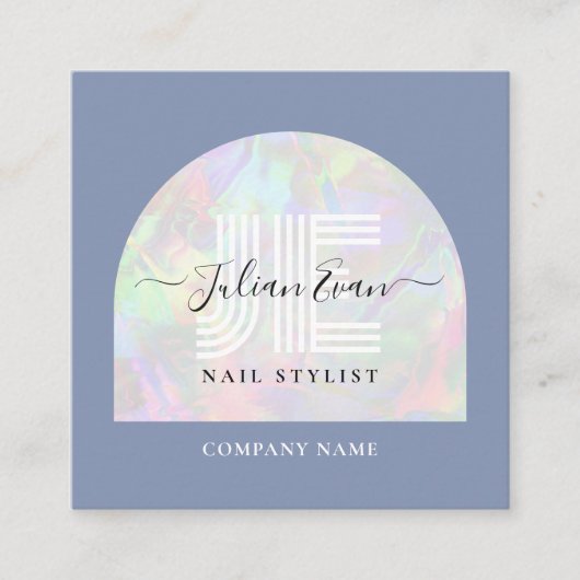 ホログラフィエレガントックアーチ正方形名刺 スクエア名刺 (正面)