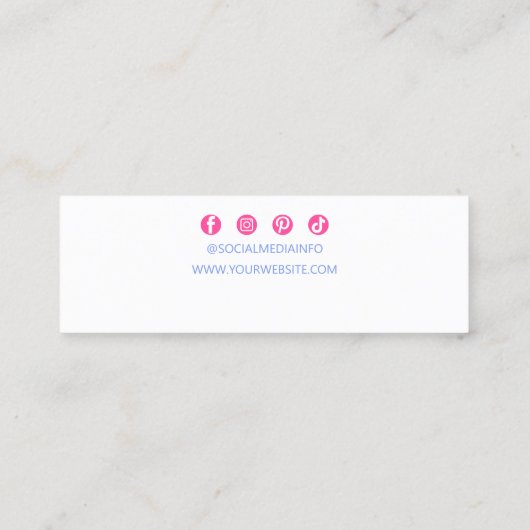 ホログラフィエレガントックイヤリングジュエリー表示ホルダー スキニー名刺 (裏面)