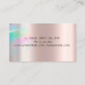 ホログラフィエレガントックインク、バラ金ゴールド、ロータス 名刺 (裏面)